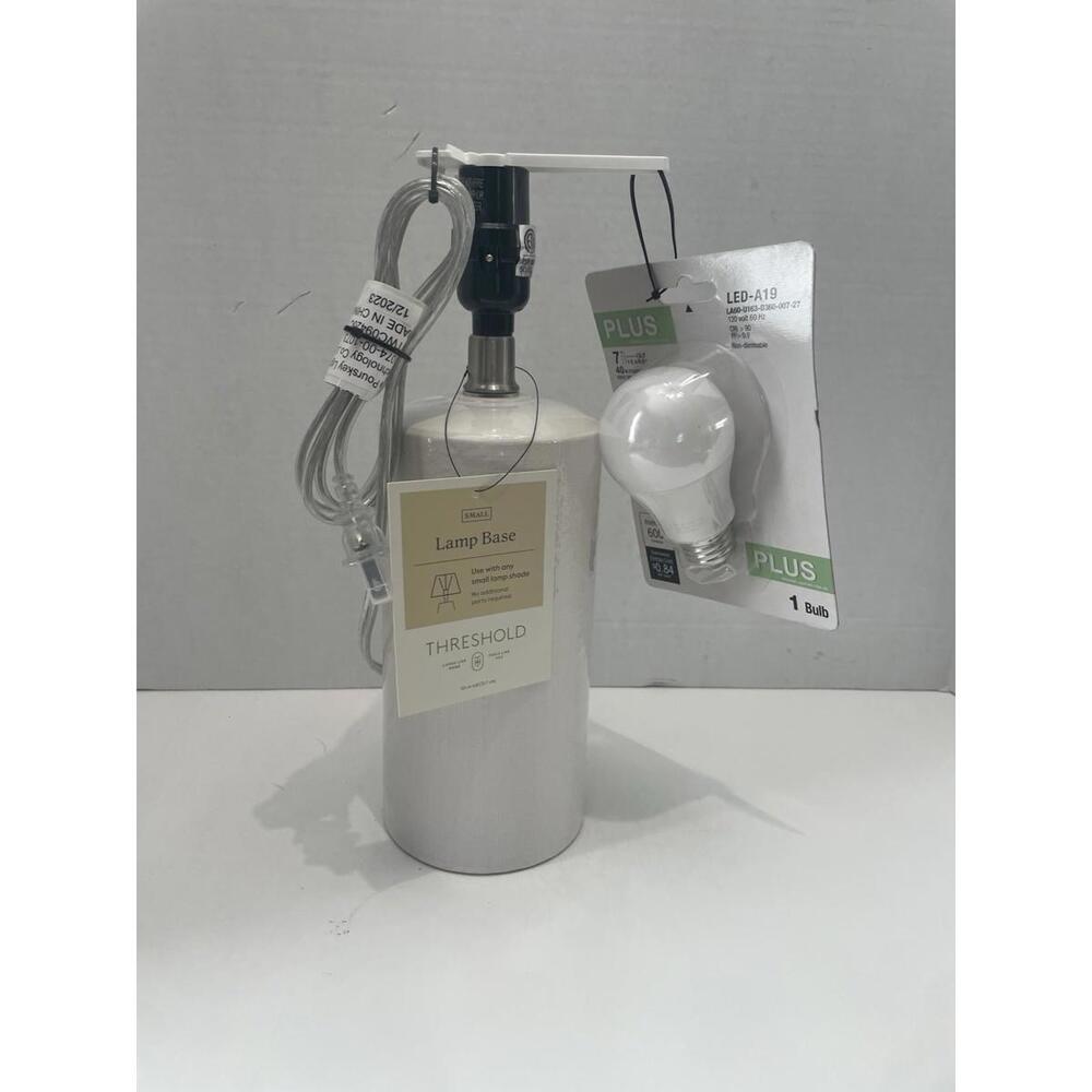 Threshold Small Lamp Linen Textured Ceramic Base White